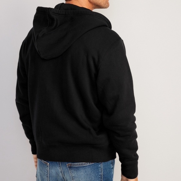 NWT OLD NAVY Oversized Full-Zip Hoodie Color Black Jacket Size Medium - Picture 3 of 5
